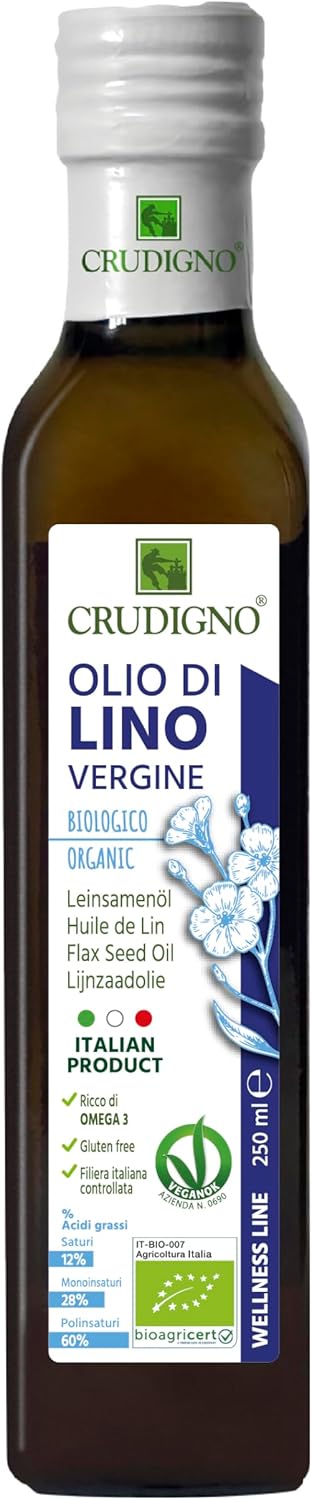 olio di lino vergine biologico crudigno 250ml